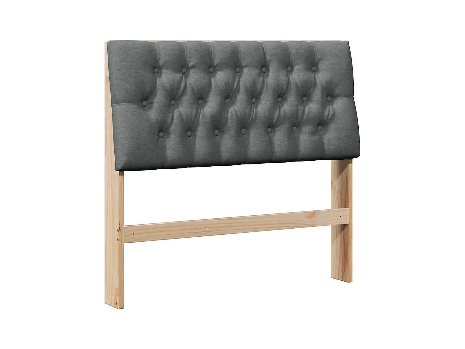 Tête de lit capitonnée Gris foncé 100 cm Pin massif