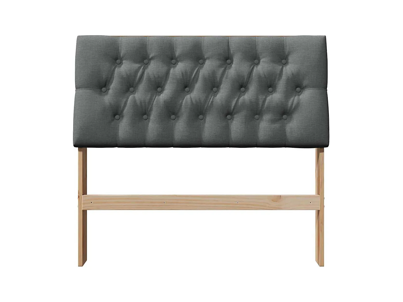 Tête de lit capitonnée Gris foncé 100 cm Pin massif