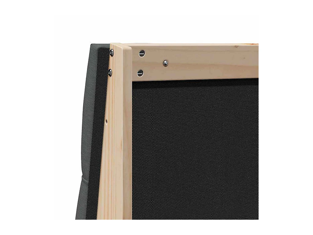 Tête de lit capitonnée Gris foncé 100 cm Pin massif