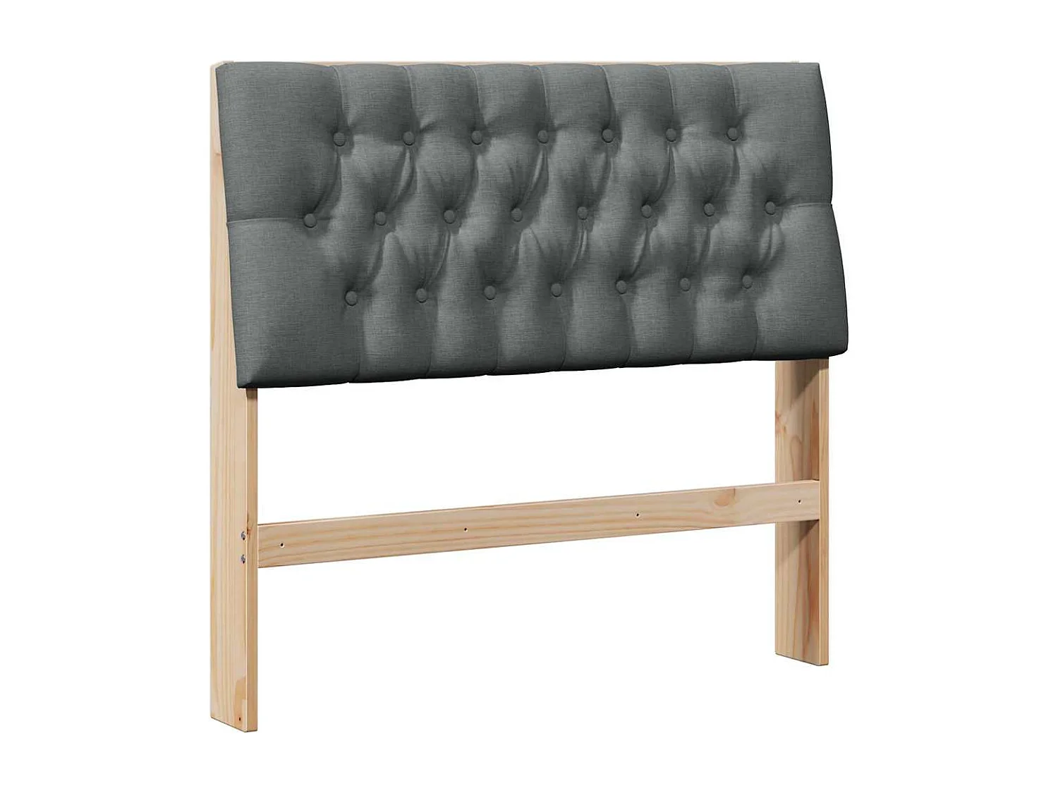 Tête de lit capitonnée Gris foncé 100 cm Pin massif