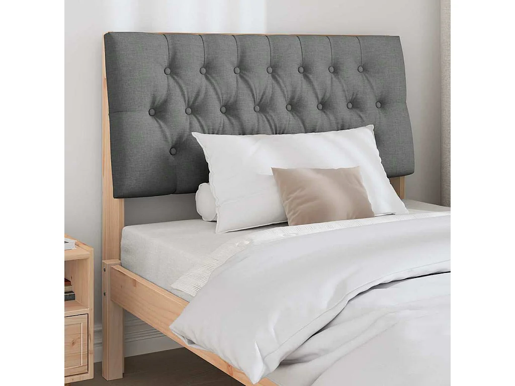 Tête de lit capitonnée Gris foncé 100 cm Pin massif