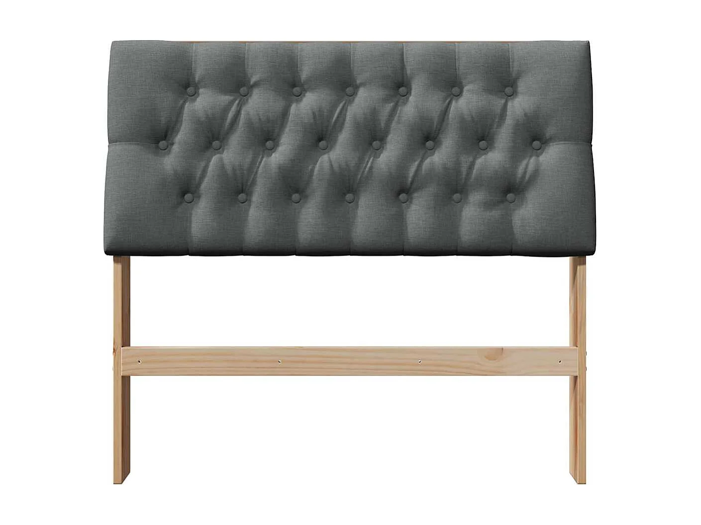 Tête de lit capitonnée Gris foncé 100 cm Pin massif