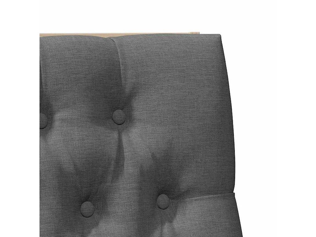 Tête de lit capitonnée Gris foncé 100 cm Pin massif