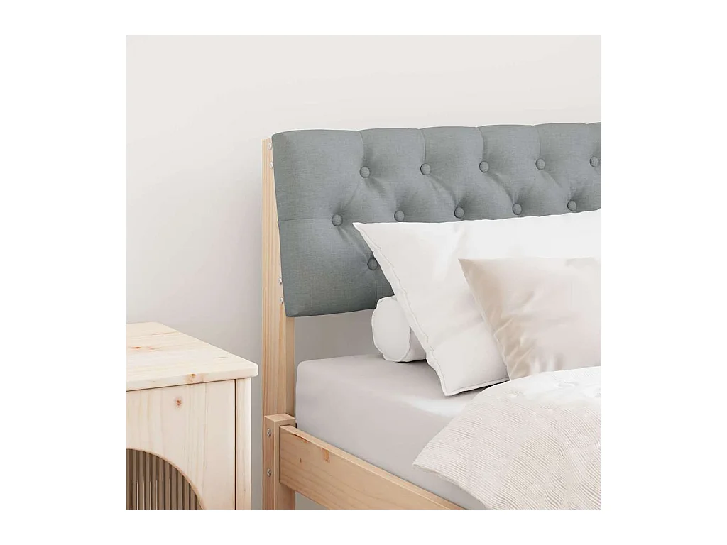 Cabeceira estofada Cinzento-claro 75 cm