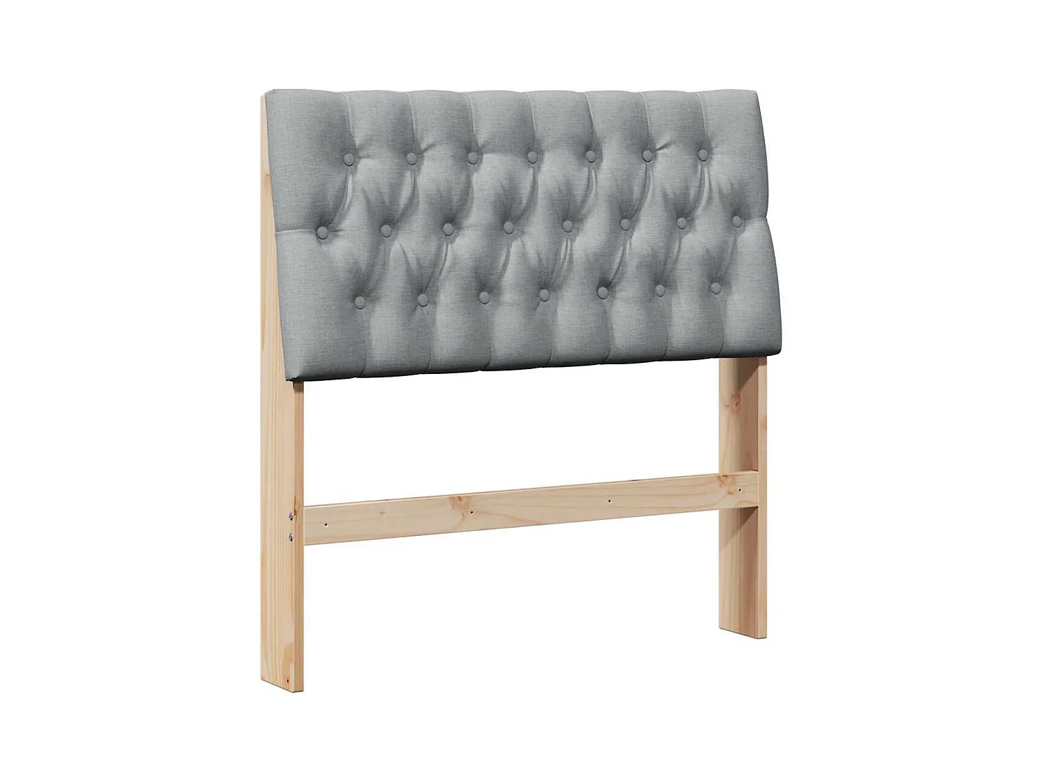 Cabeceira estofada Cinzento-claro 90 cm