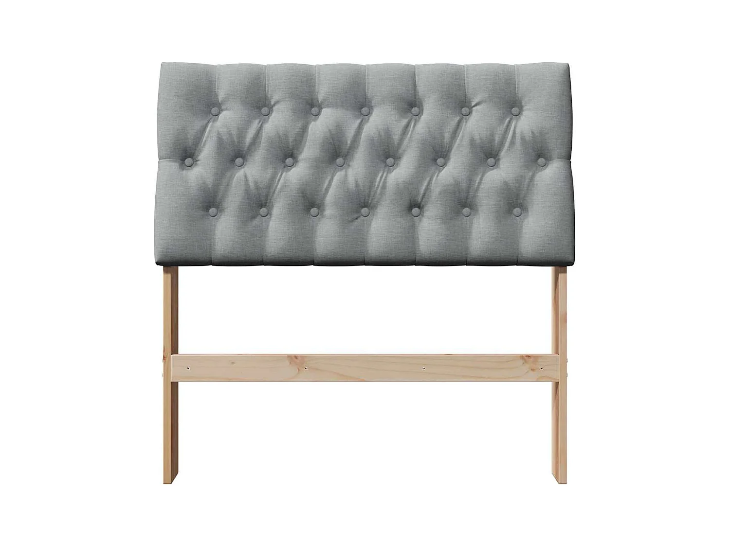 Cabeceira estofada Cinzento-claro 90 cm