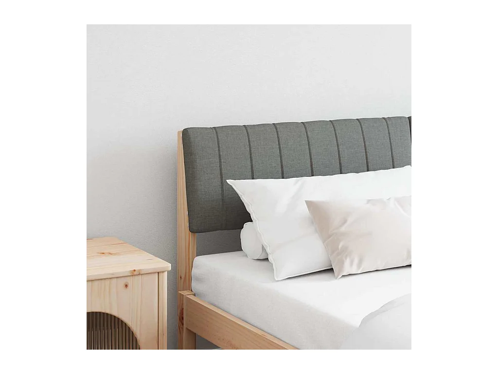 Tête de lit capitonnée Gris foncé 160 cm Pin massif