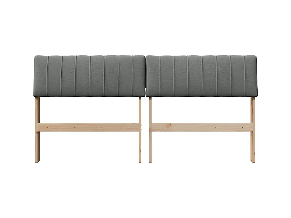 Tête de lit capitonnée Gris foncé 160 cm Pin massif