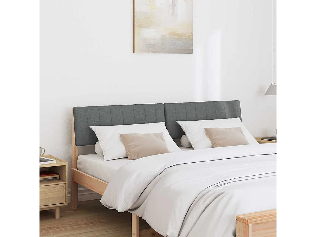 Cabeceira estofada Cinza Escuro 160 cm