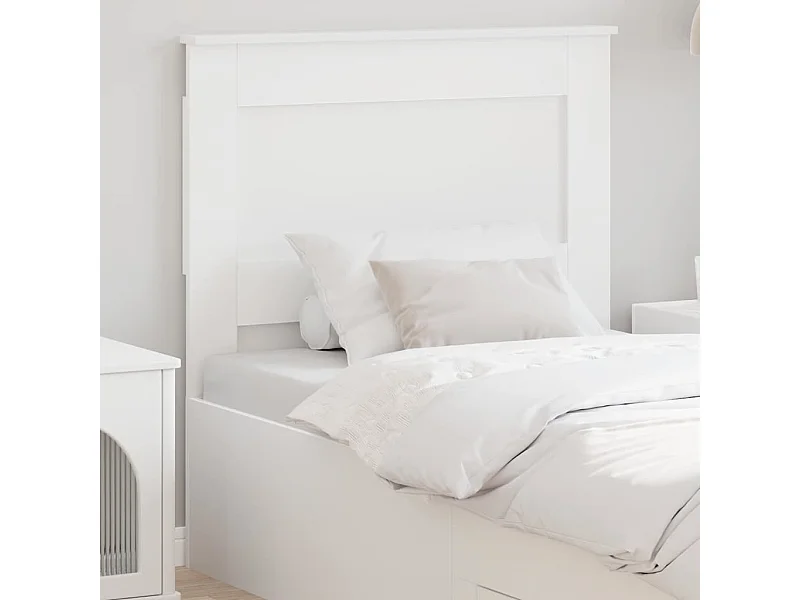 Tête de lit avec tête de lit Blanc 75 cm Bois d'ingénierie