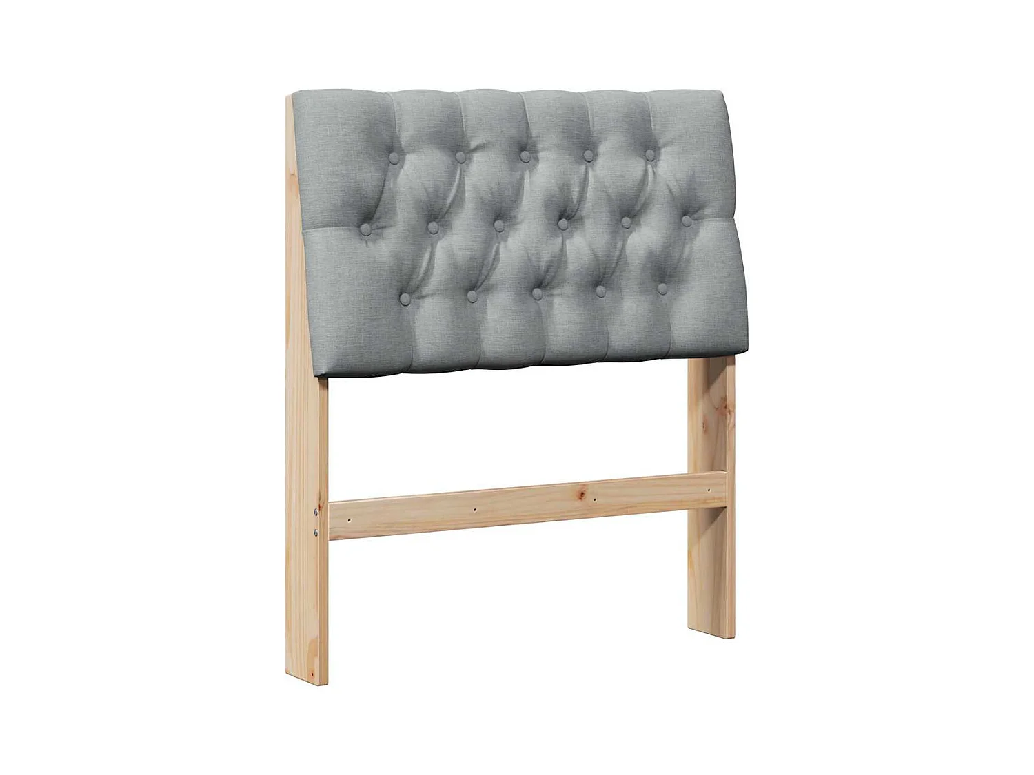 Cabecero tapizado Gris Claro 80 cm Madera de pino macizo