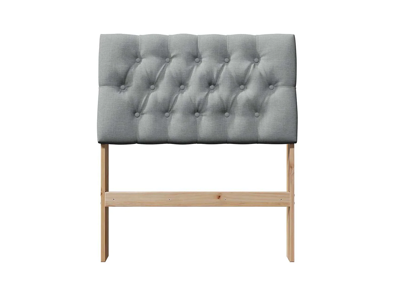 Cabecero tapizado Gris Claro 80 cm Madera de pino macizo