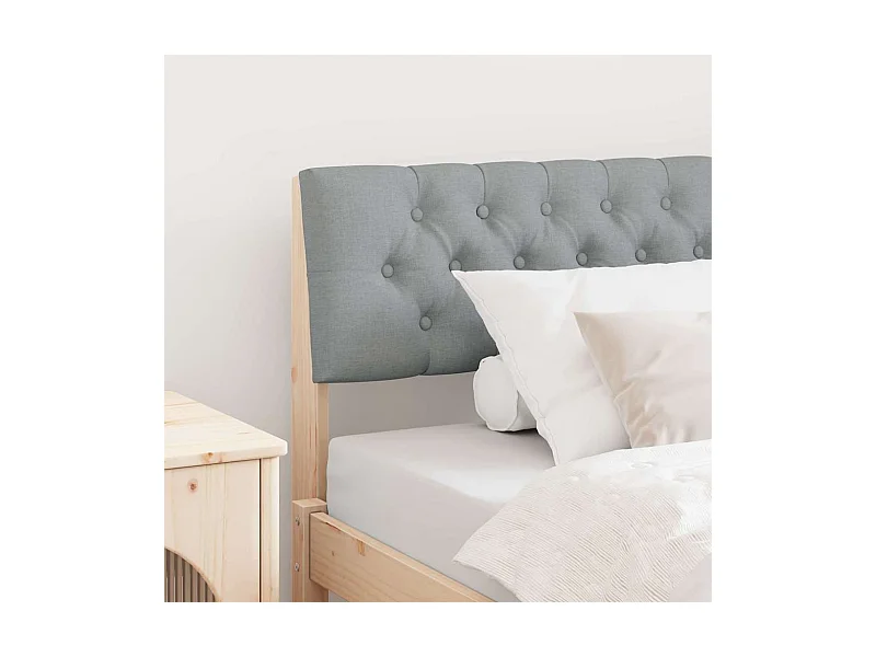 Cabecero tapizado Gris Claro 100 cm Madera de pino macizo
