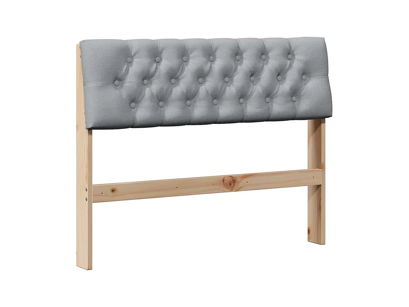 Cabecero tapizado Gris Claro 100 cm Madera de pino macizo