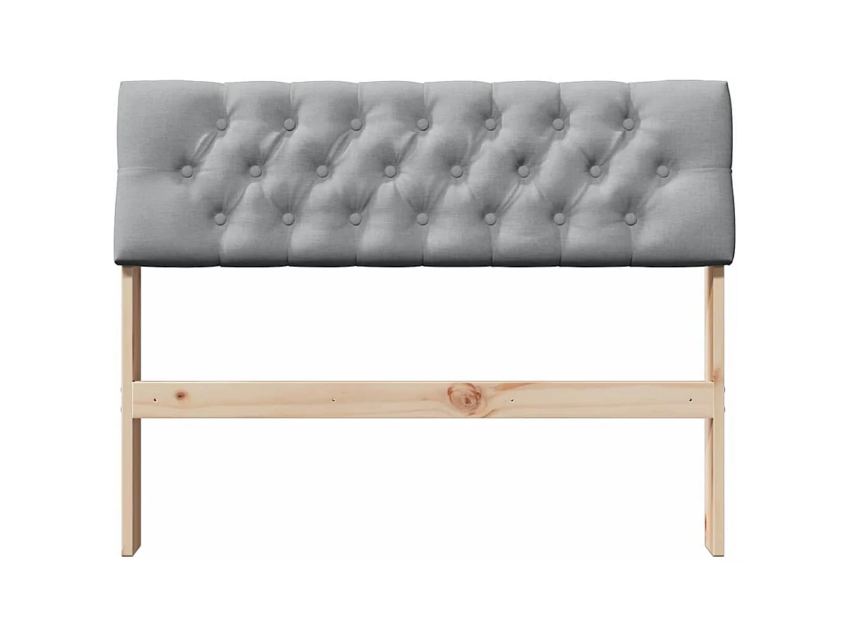 Cabecero tapizado Gris Claro 100 cm Madera de pino macizo