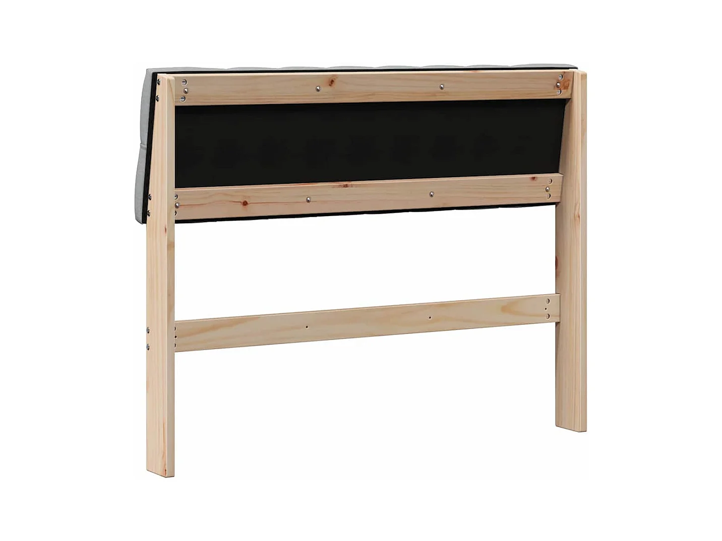 Cabecero tapizado Gris Claro 100 cm Madera de pino macizo