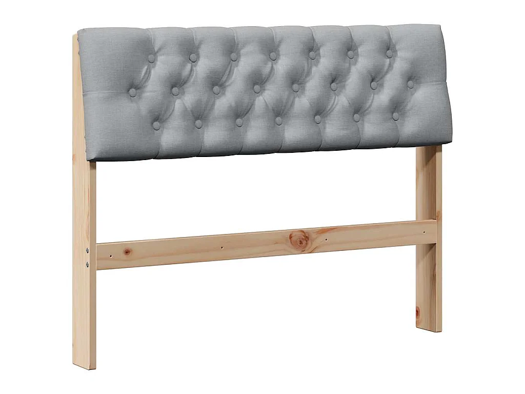 Cabecero tapizado Gris Claro 100 cm Madera de pino macizo
