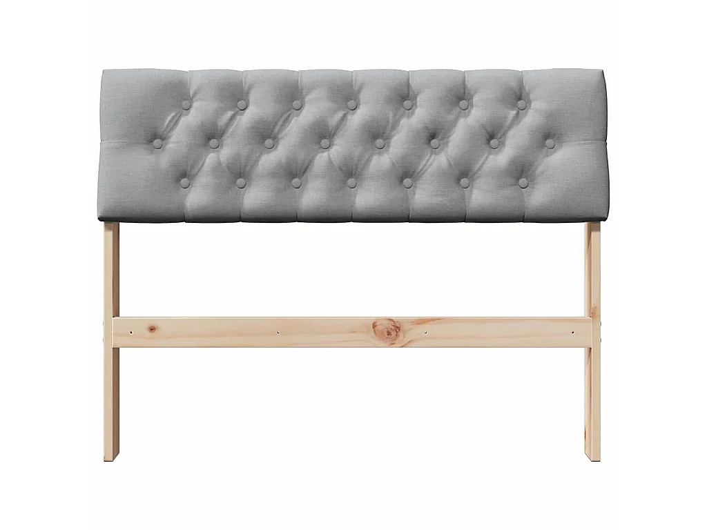 Cabecero tapizado Gris Claro 100 cm Madera de pino macizo