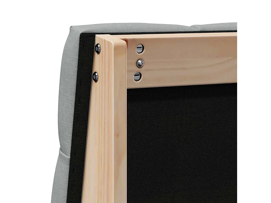 Cabecero tapizado Gris Claro 100 cm Madera de pino macizo