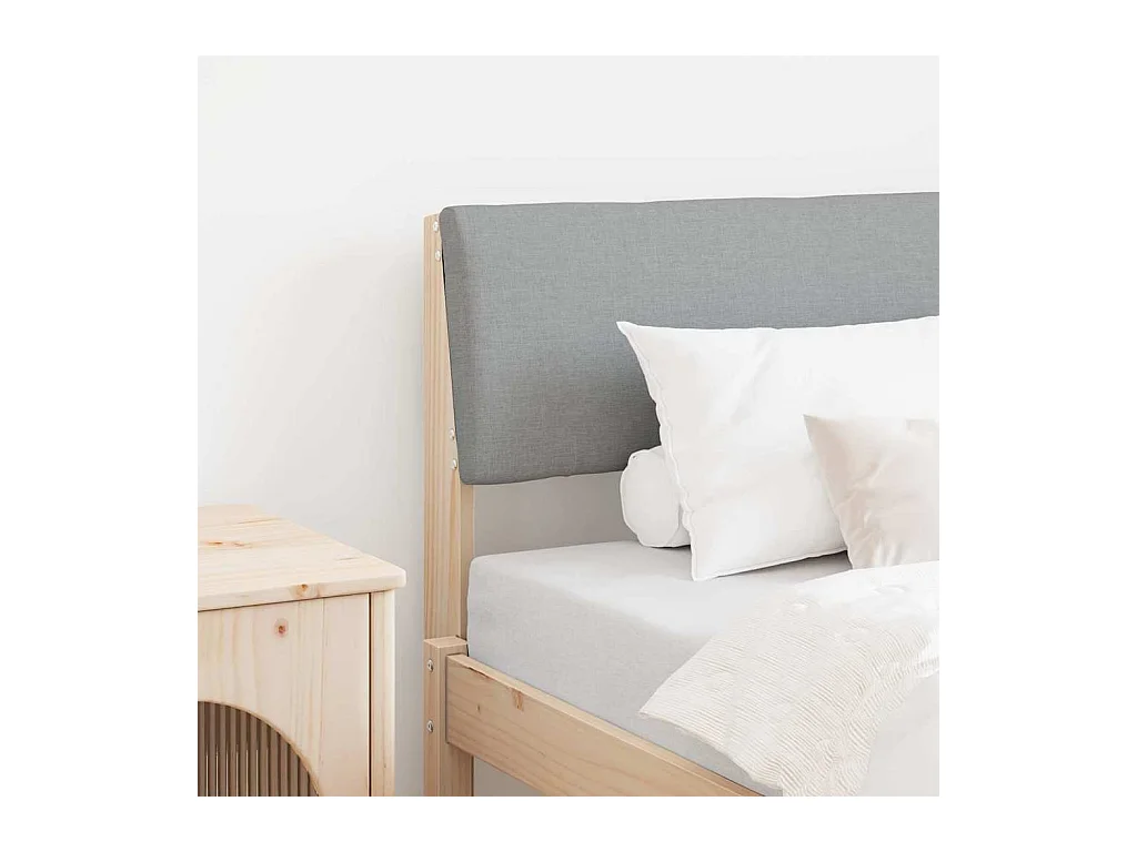 Cabeceira estofada Cinzento-claro 80 cm