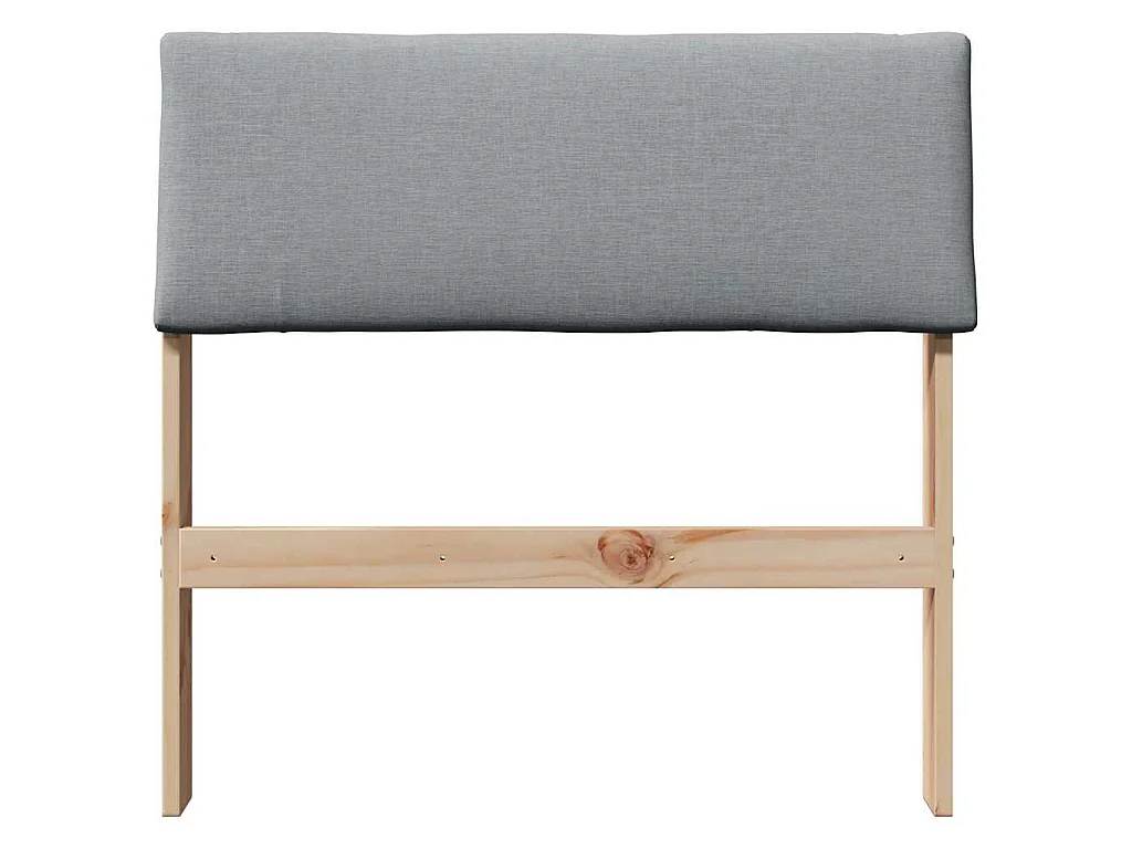 Cabecero tapizado Gris Claro 80 cm Madera de pino macizo