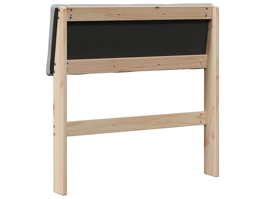 Cabecero tapizado Gris Claro 80 cm Madera de pino macizo