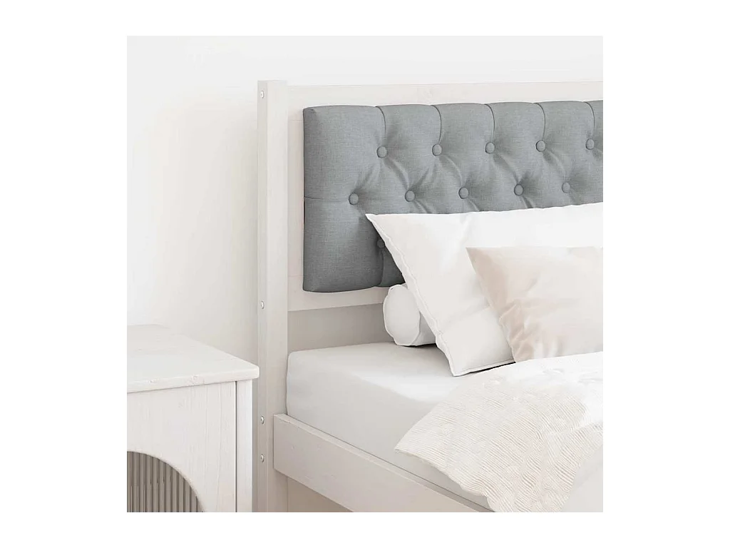 Cabeceira Branco e cinza claro 80 cm Madeira de pinho maciça