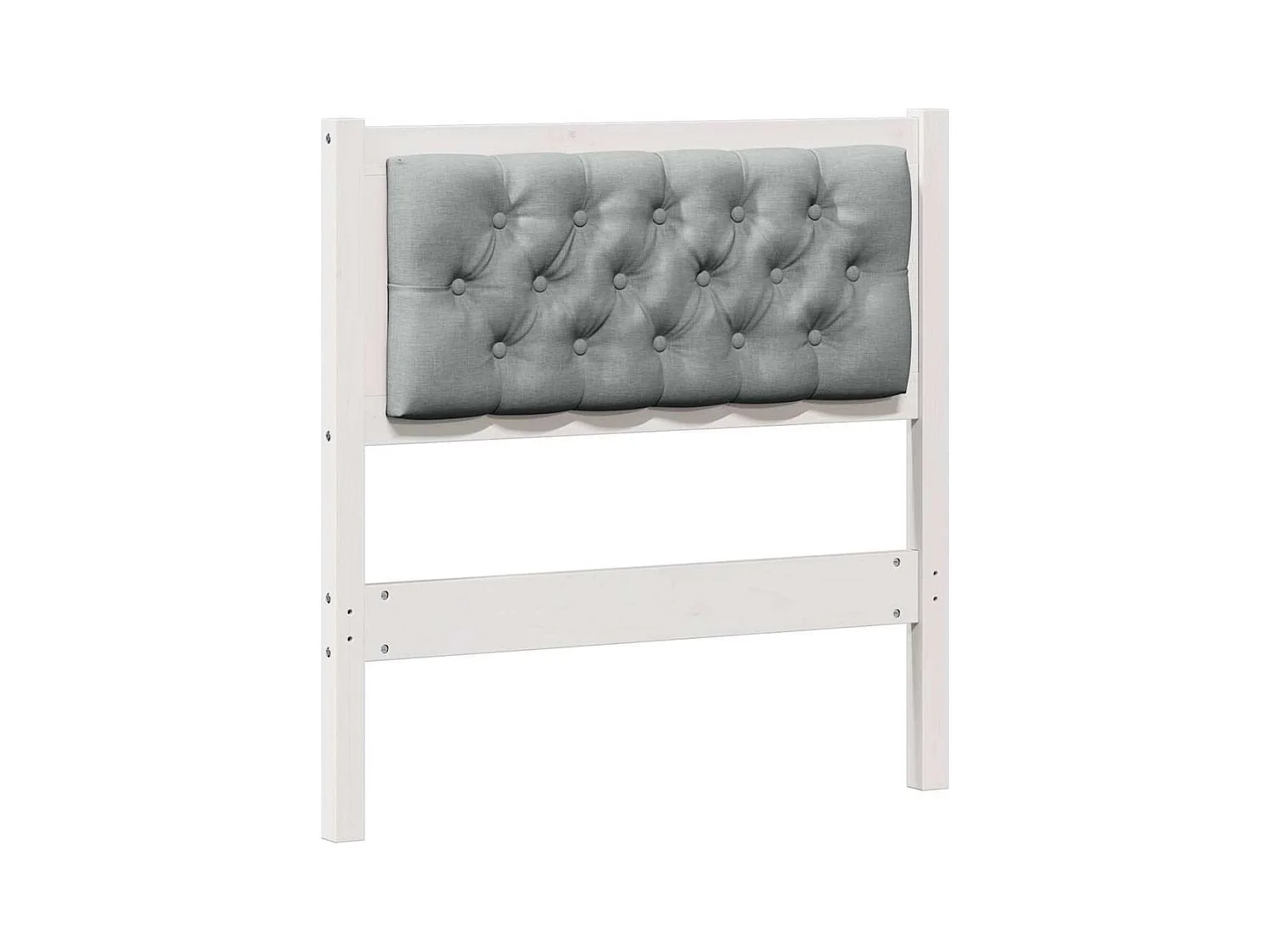 Cabeceira Branco e cinza claro 80 cm Madeira de pinho maciça