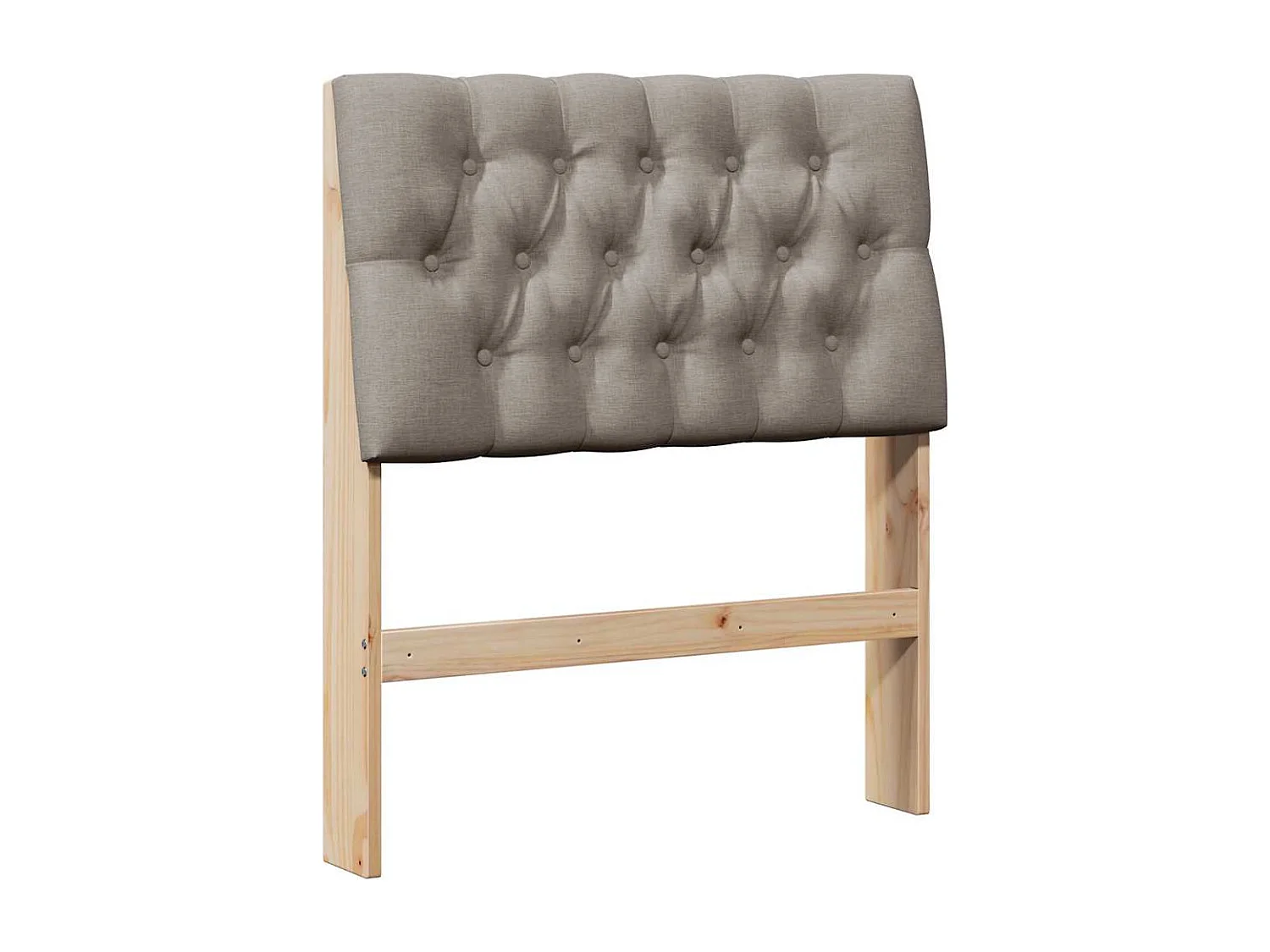 Gestoffeerd hoofdbord Taupe 80 cm Massief grenenhout
