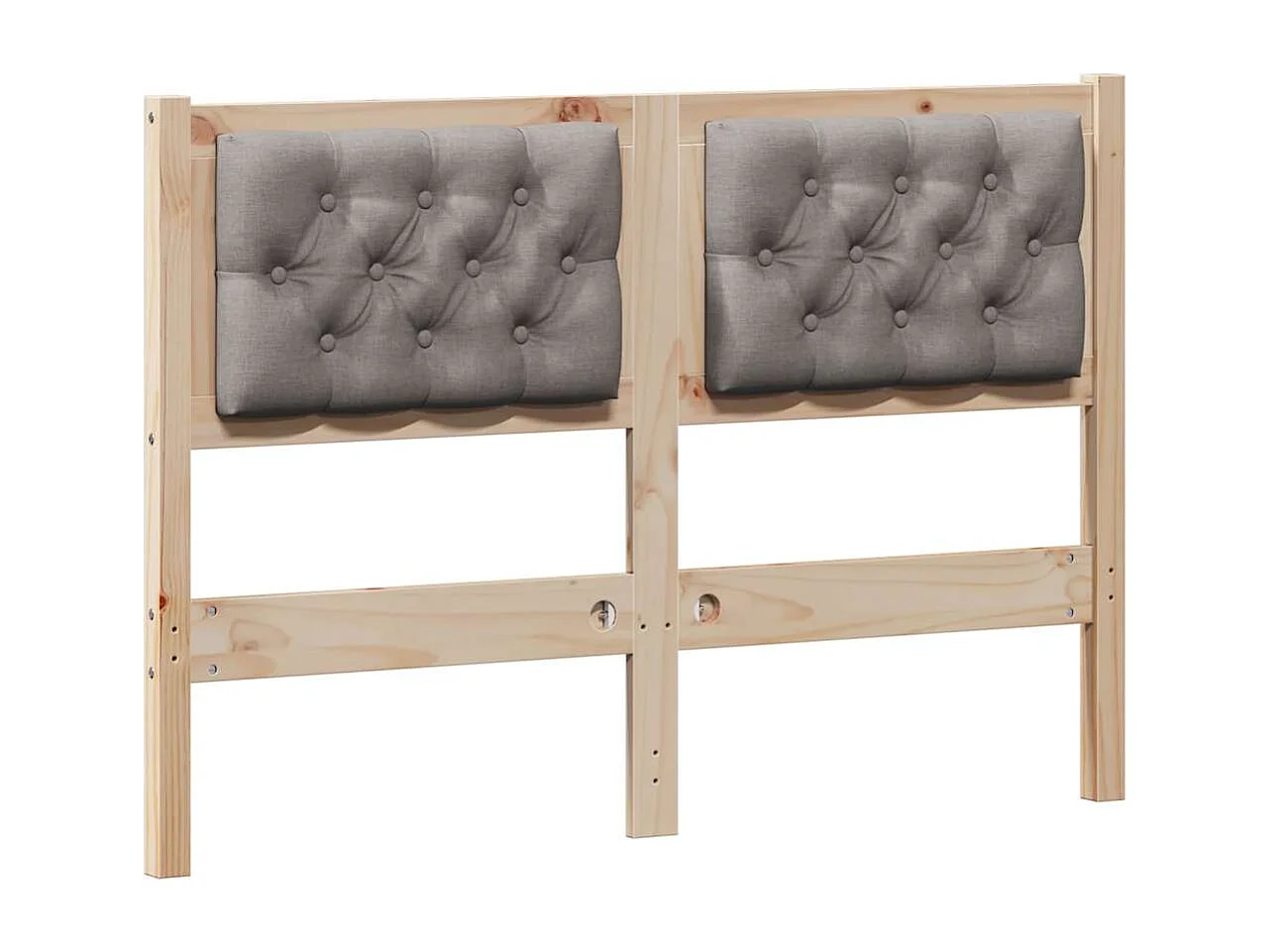 Hoofdbord Anders Bruin en taupe 120 cm Massief grenenhout