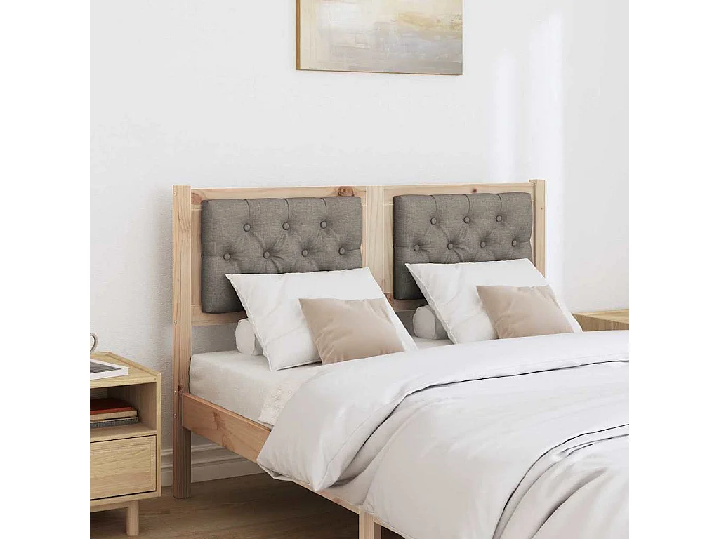 Hoofdbord Anders Bruin en taupe 120 cm Massief grenenhout