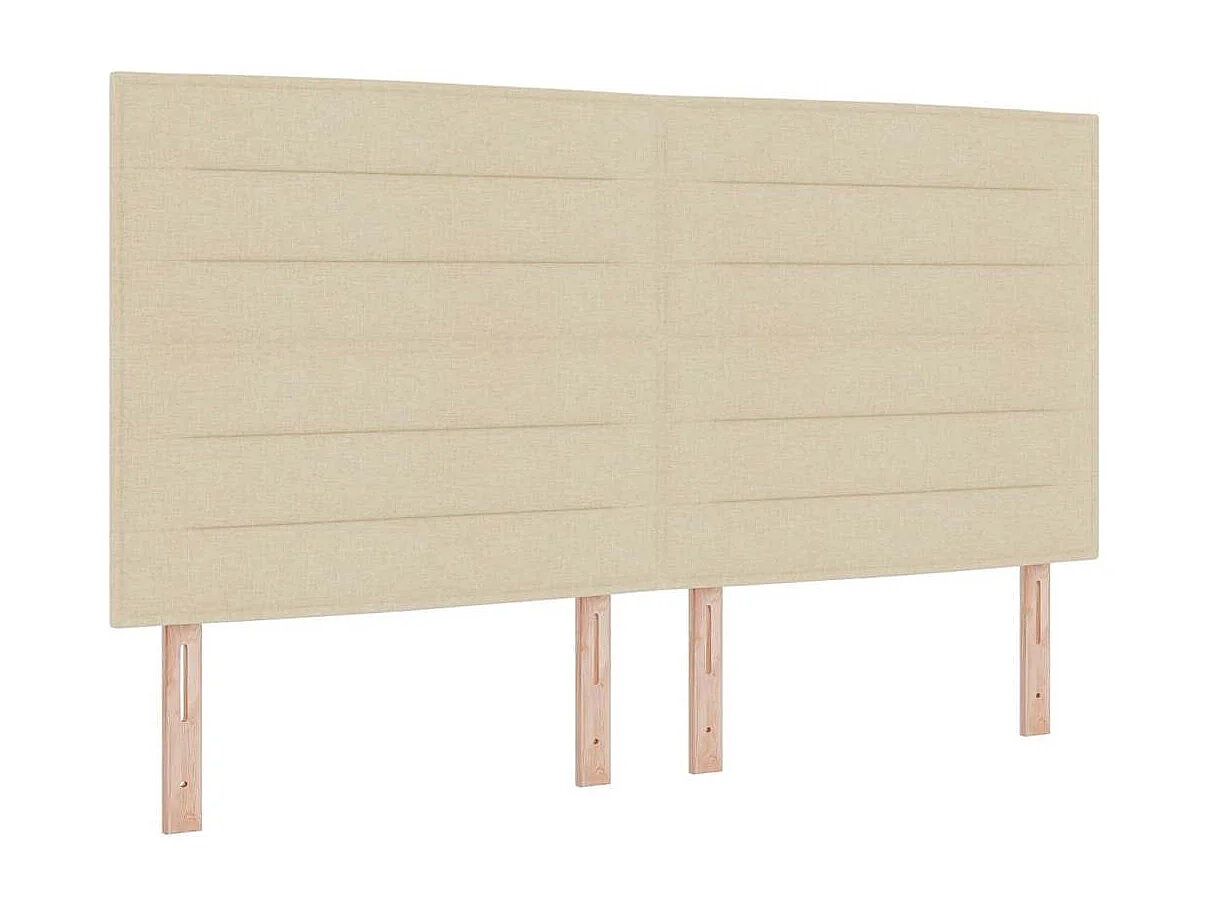 Tête de lit LED avec des lumières à LED Crème 180 cm tissu