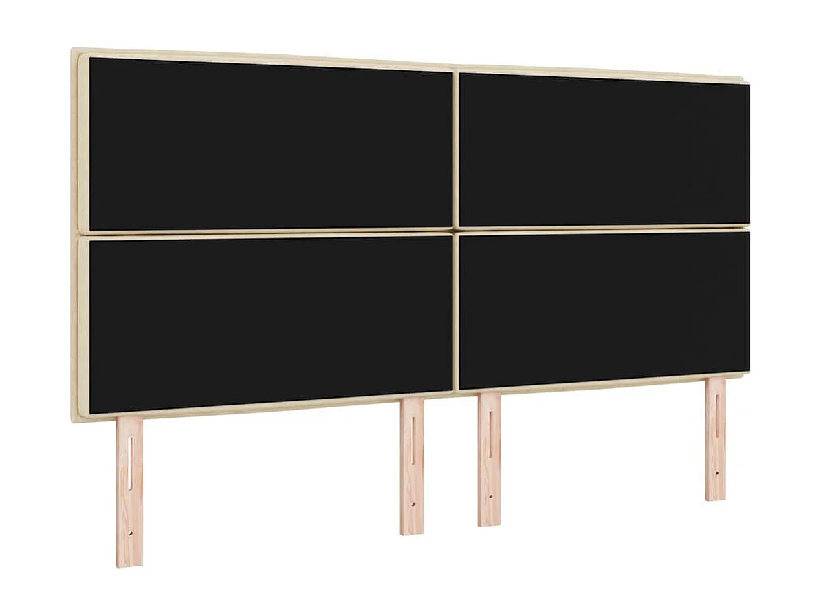 Tête de lit LED avec des lumières à LED Crème 180 cm tissu