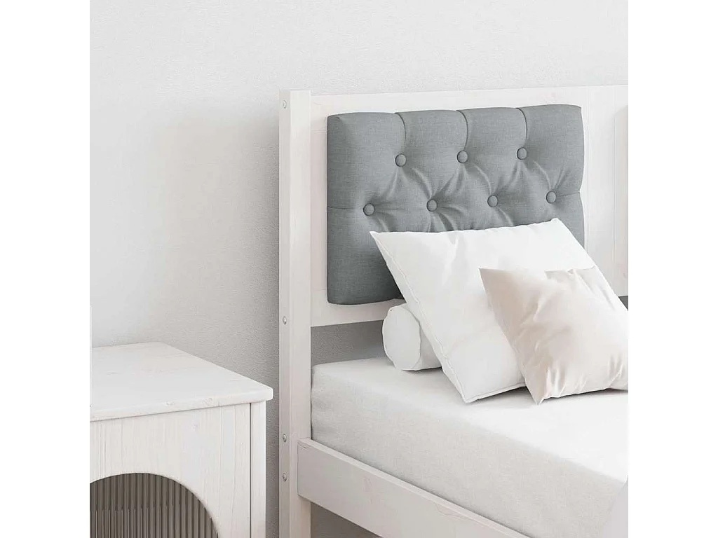 Tête de lit Autre Blanc et gris clair 120 cm Bois massif en pin