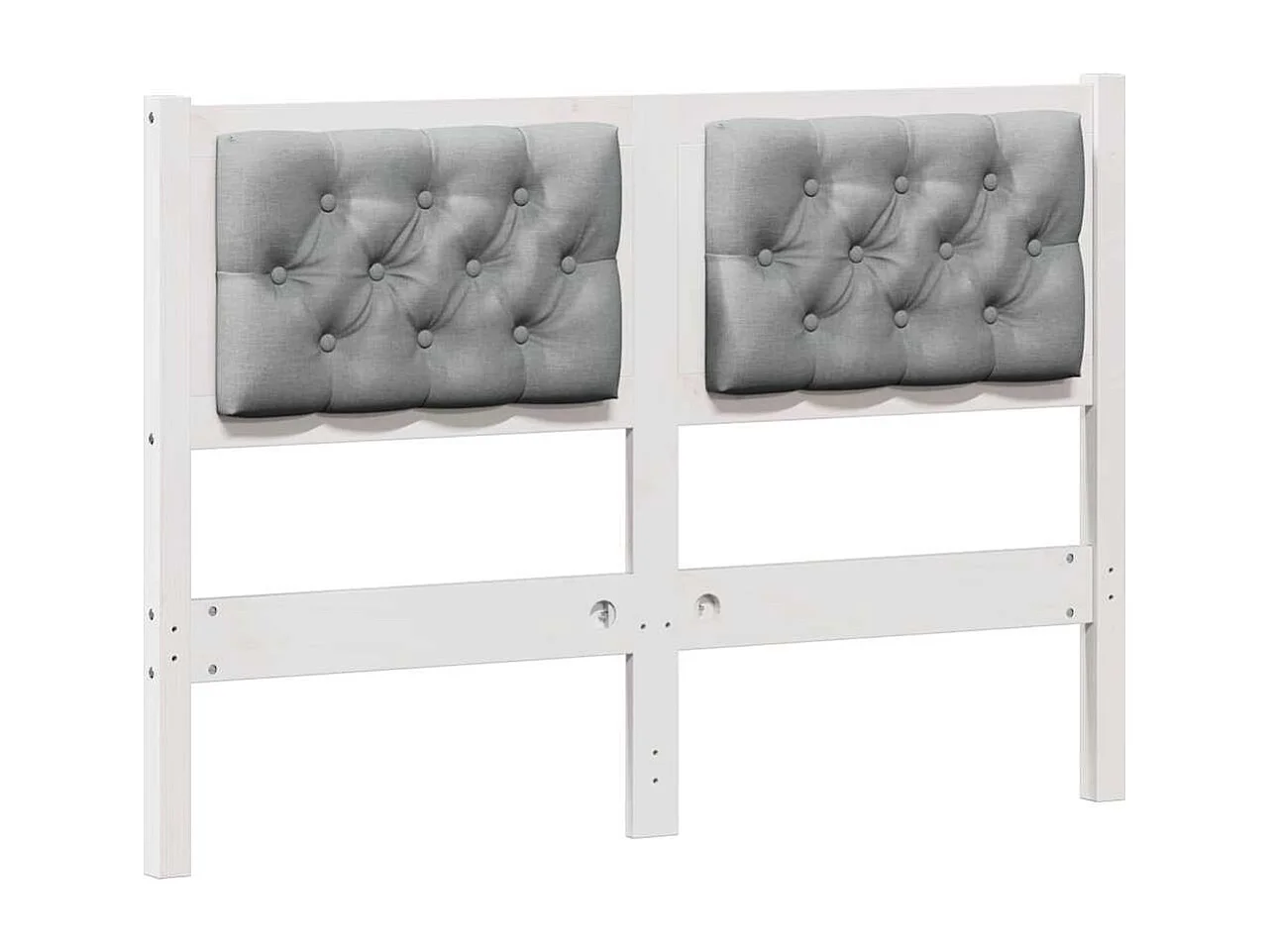 Tête de lit Autre Blanc et gris clair 120 cm Bois massif en pin