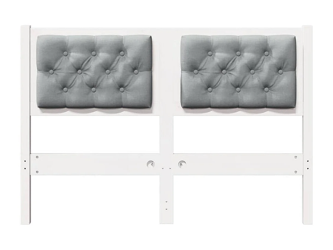 Tête de lit Autre Blanc et gris clair 120 cm Bois massif en pin