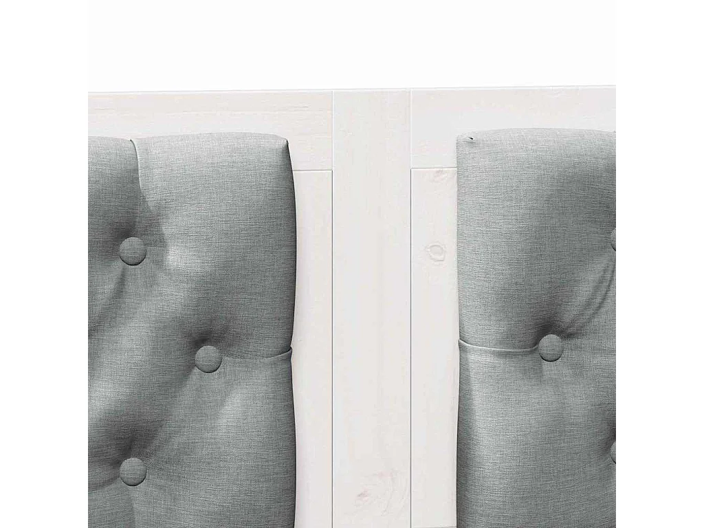 Tête de lit Autre Blanc et gris clair 120 cm Bois massif en pin