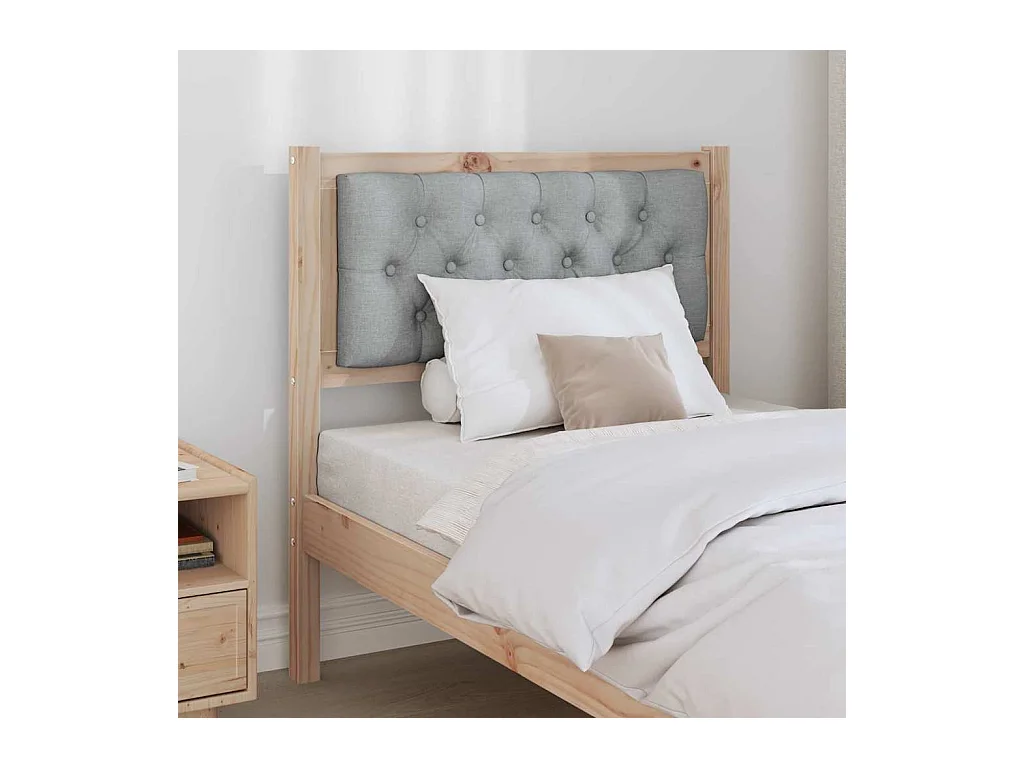 Tête de lit Autre Marron et gris clair 75 cm Bois massif en pin