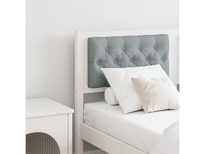 Tête de lit Autre Blanc et gris clair 140 cm Bois massif en pin