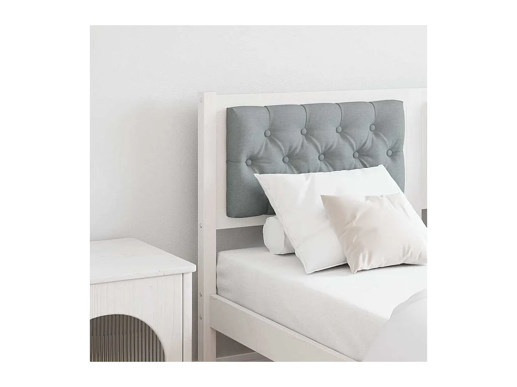 Tête de lit Autre Blanc et gris clair 140 cm Bois massif en pin
