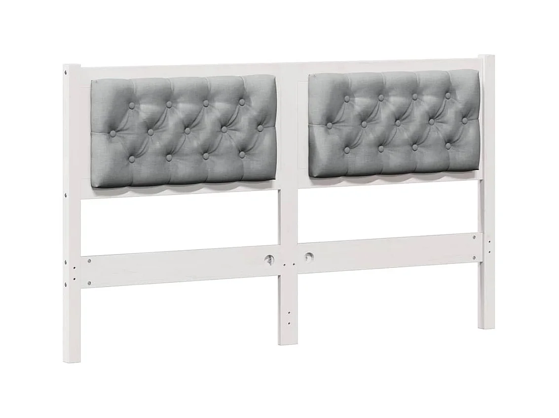 Tête de lit Autre Blanc et gris clair 140 cm Bois massif en pin