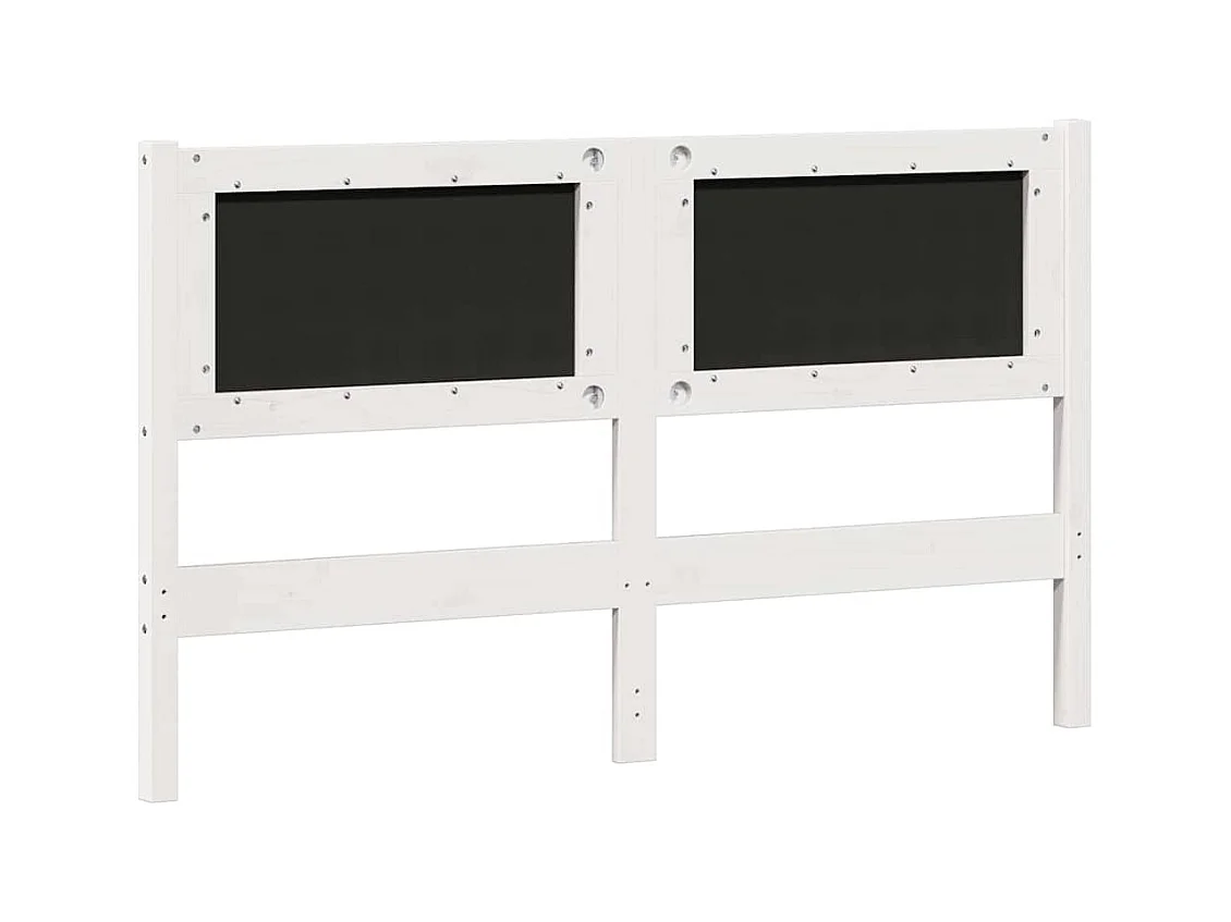 Tête de lit Autre Blanc et gris clair 140 cm Bois massif en pin