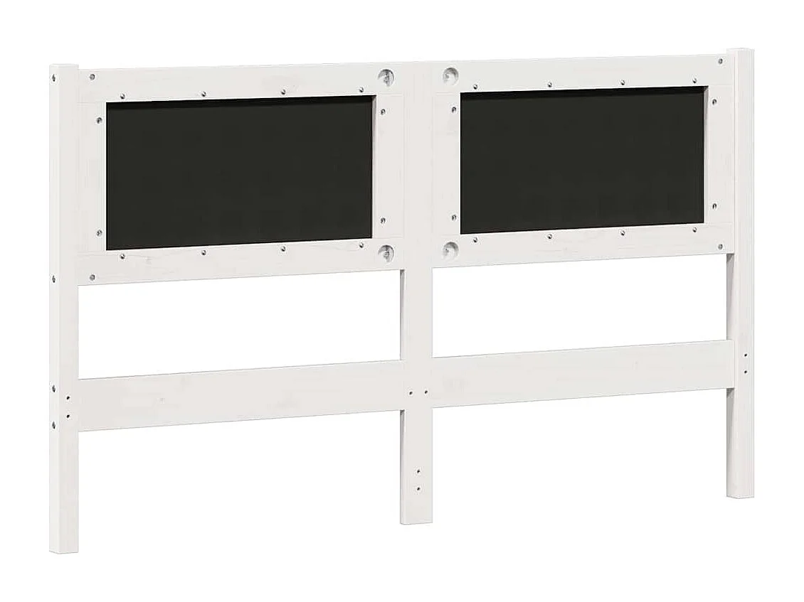 Cabeceira Branco e cinza claro 140 cm Madeira de pinho maciça