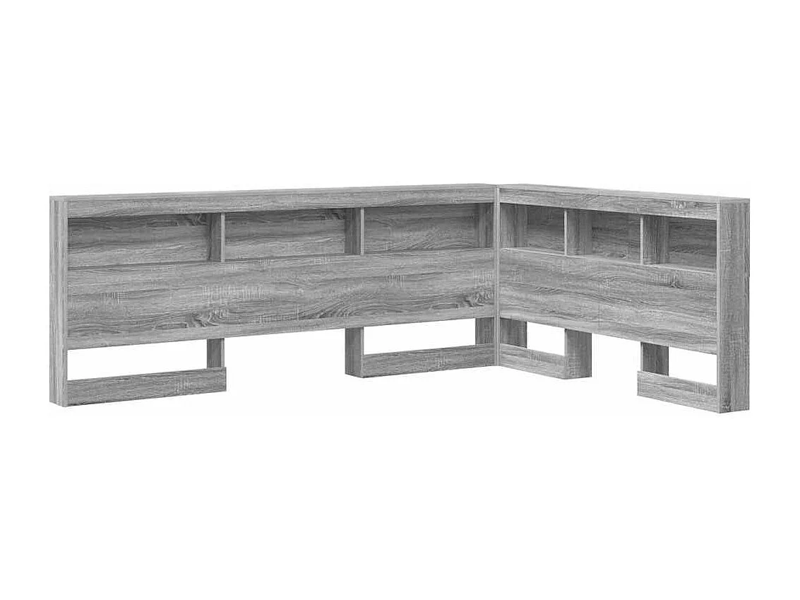 Cabeceira de armazenamento com cabeceira Sonoma cinzento 150 cm