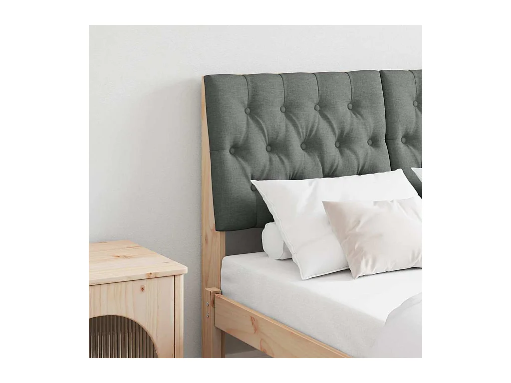 Cabeceira estofada Cinza Escuro 120 cm