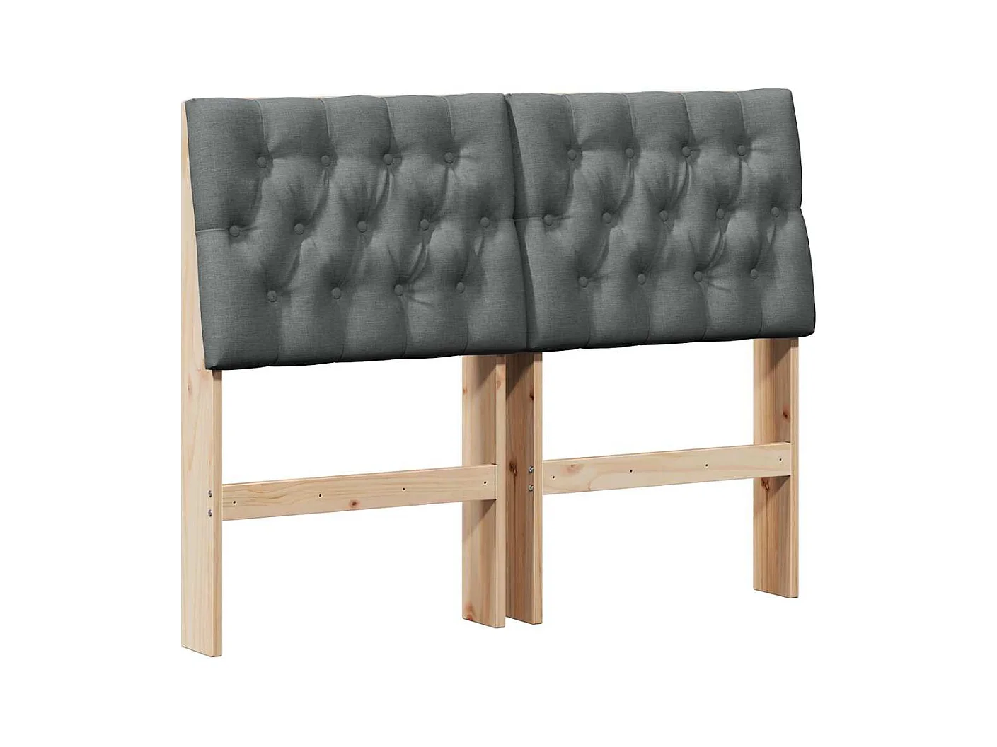 Cabeceira estofada Cinza Escuro 120 cm