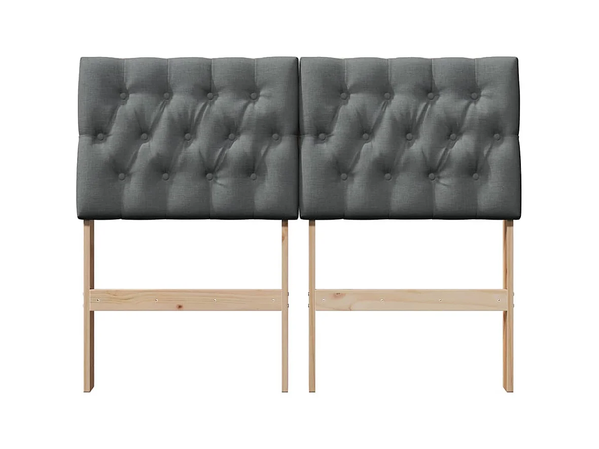 Cabeceira estofada Cinza Escuro 120 cm
