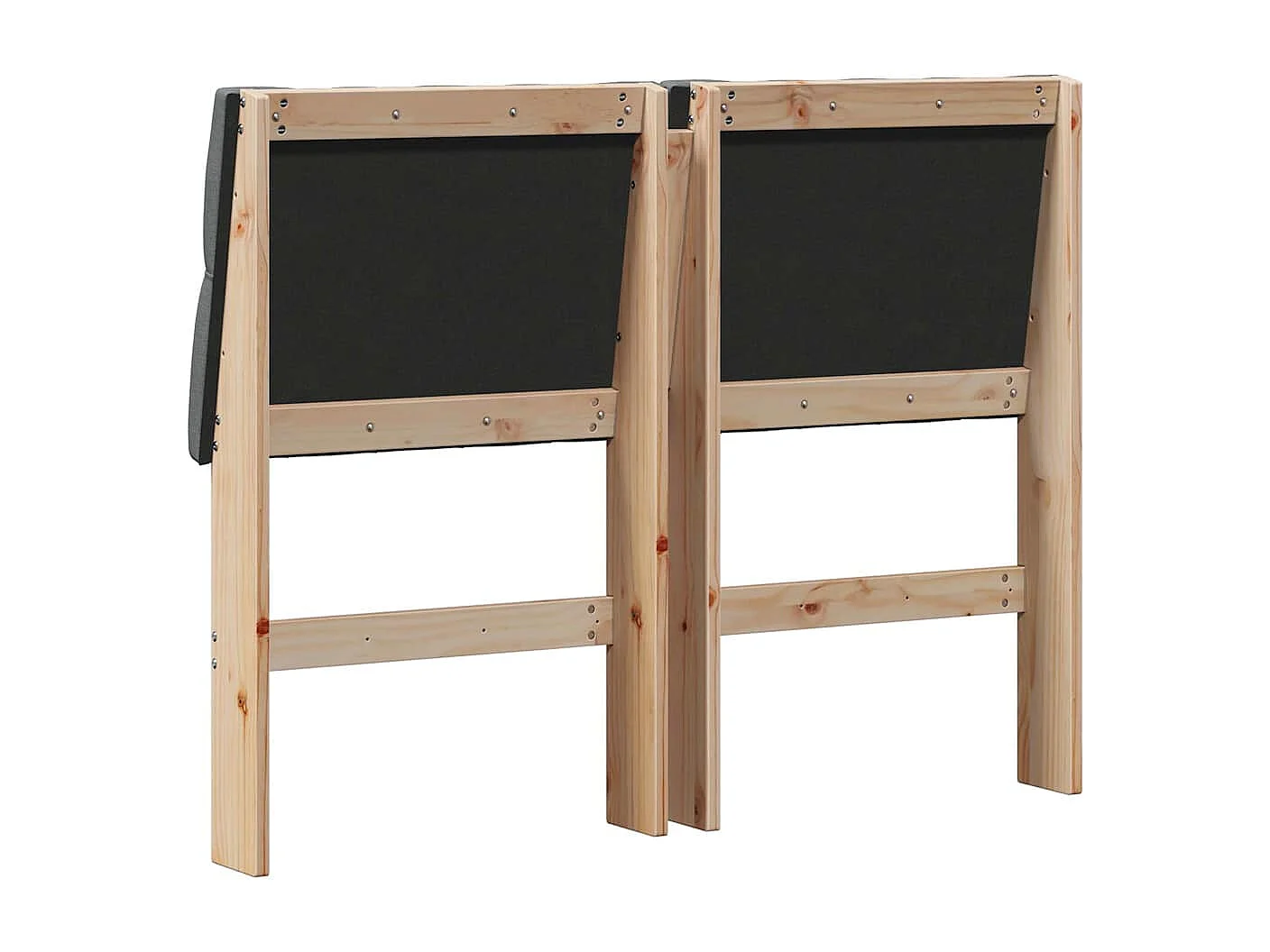 Tête de lit capitonnée Gris foncé 120 cm Pin massif