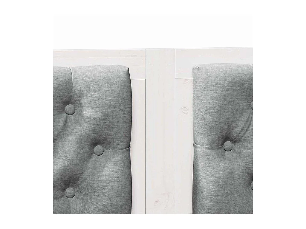 Cabeceira Branco e cinza claro 150 cm Madeira de pinho maciça