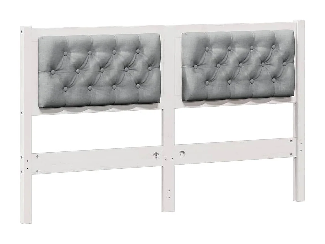 Tête de lit Autre Blanc et gris clair 150 cm Bois massif en pin